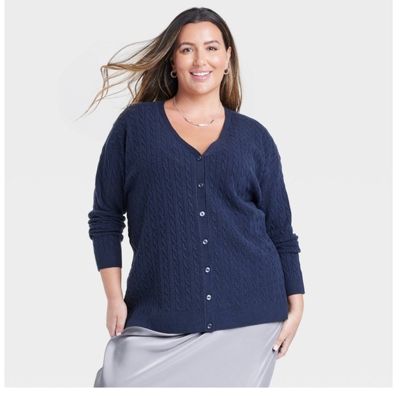 a new day Sweaters - A New Day Women's Cable Cardigan - XXL